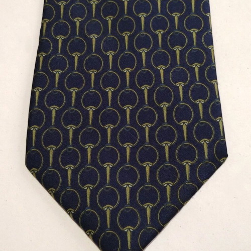 Fabergé silk tie 100% blue like new with gold pattern