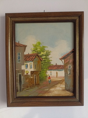 Paintings 37x30 cm, framed, set of 2