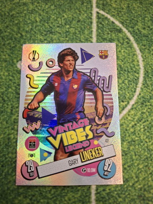 Gary Lineker Barcelona card, Topps Match Attax UEFA 2024–2025
