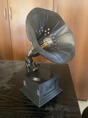 Original table lamp gramophone 3D printed new