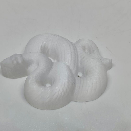 Carved Selenite Snake Feng Shui decor like new