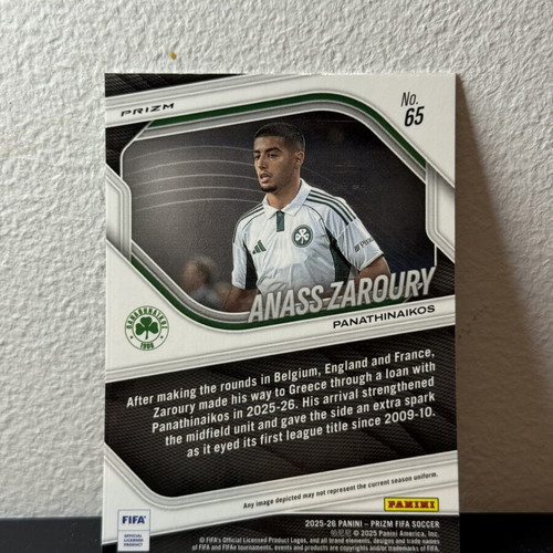 Anass Zaroury Silver Mosaic Panini Prizm 2025/26 Card new