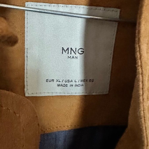 Mango Men’s Bomber Jacket Real Suede New XL