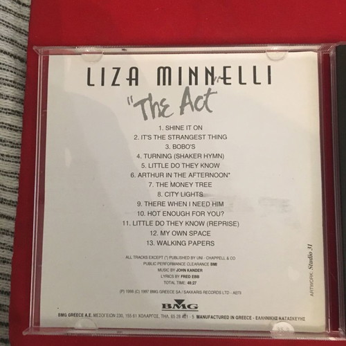 Liza Minnelli The Act CD like new