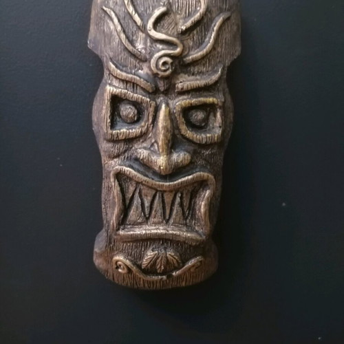 Handmade plaster totem magnet sculpture in gold/bronze color new