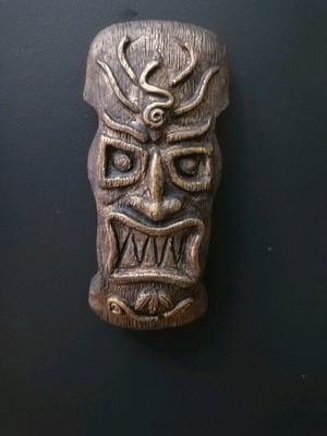 Handmade plaster totem magnet sculpture in gold/bronze color new