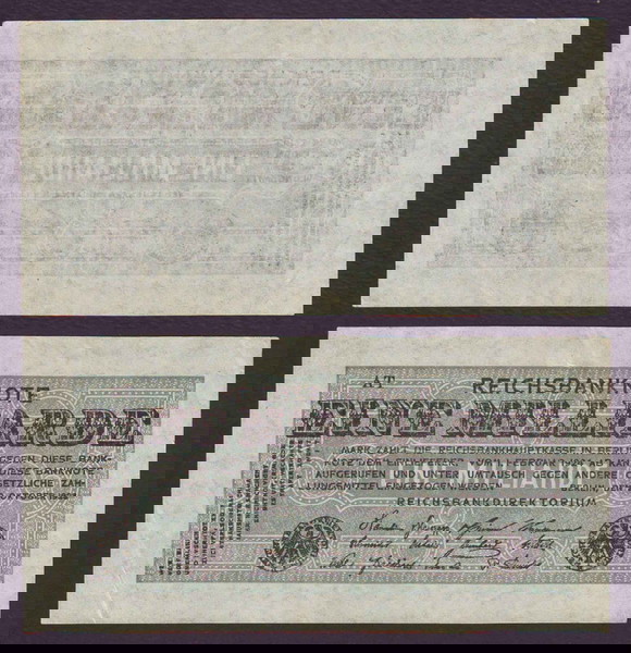 Γερμανία Germany Eine Milliarde Mark 20.10.1923 AT Reichsbanknote P-122 (БББ1,67ю02)