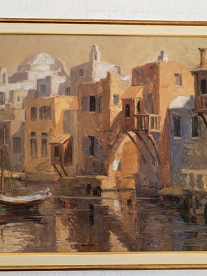 Kanás painting on canvas with frame like new