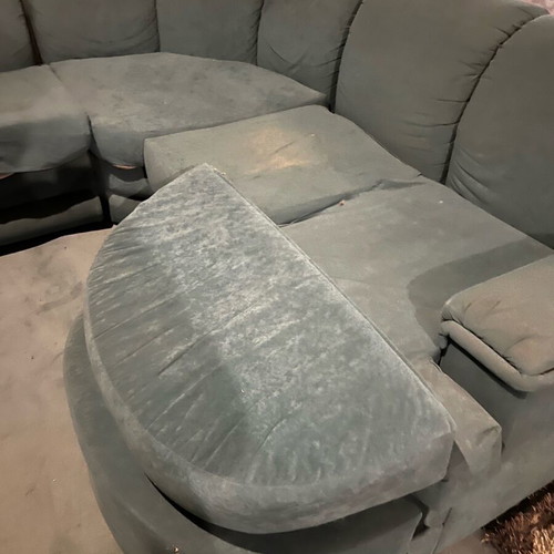 Multifunctional corner sofa used in blue color