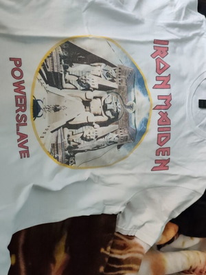 Μπλούζα Iron Maiden Powerslave μεταχειρισμένη, άσπρη, μέγεθος M