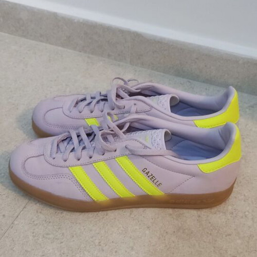 Adidas Gazelle sneakers like new, grey and yellow, size 42.5