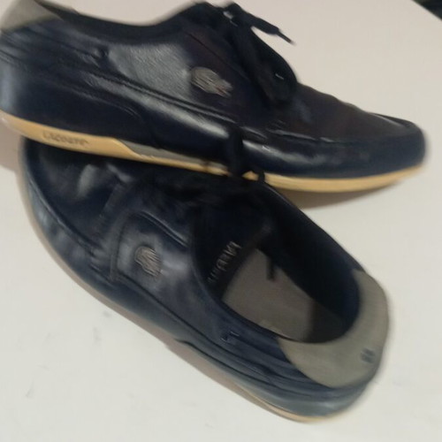 Lacoste sneakers used, leather, size 45, dark blue