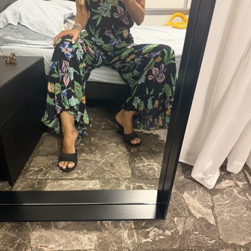 Zara tropical floral set top XS and palazzo pants S like new