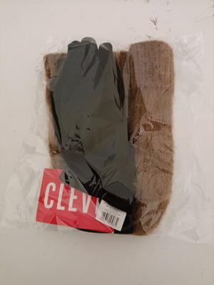 Cleve gloves and hat new, black and beige
