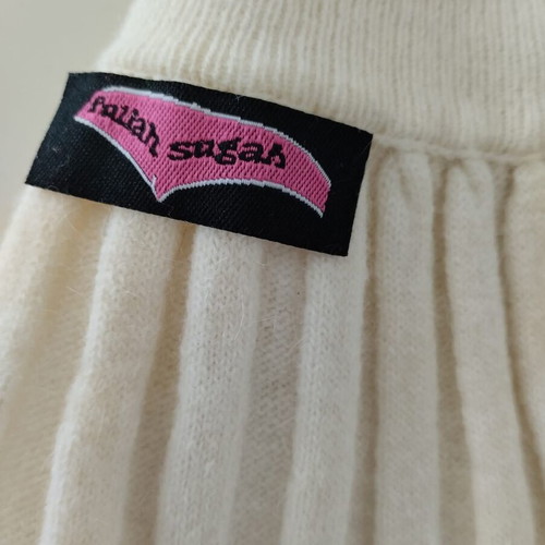 Vintage short-sleeve knit top Fullah Sugar like new, one size S/M, ecru