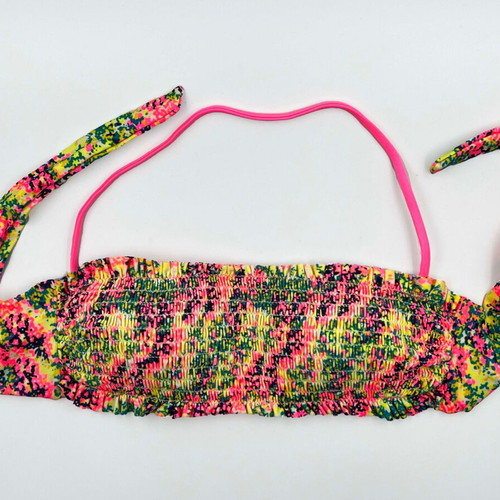 Rae bikini swimsuit like new, fuchsia printed