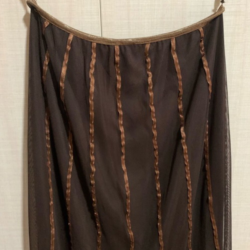 Gino Rossi skirt brown size XL like new with tulle and ribbons