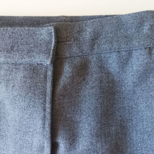 Mango women's grey mini pencil skirt with pockets, size 36
