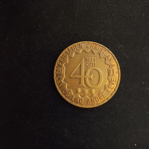 Lon Freetown Christiania 40 Years Coin used