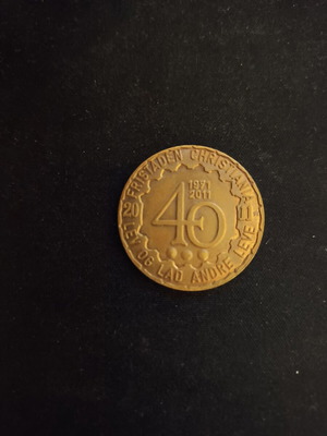 Lon Freetown Christiania 40 Years Coin used
