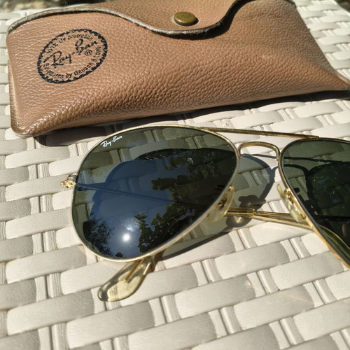 Ray-Ban Aviator Classic RB3025 sunglasses like new, green G-15 lenses