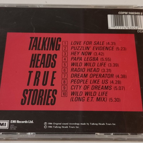CD Talking Heads True Stories σαν καινούργιο, Rock