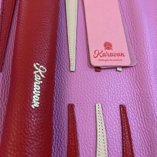 Karavan leather chess set, genuine leather, new
