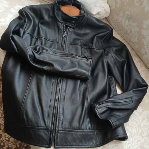 Jorel Evans women's leather jacket M-L like new, black