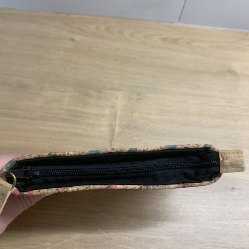 Floral wallet with colorful flowers, unused