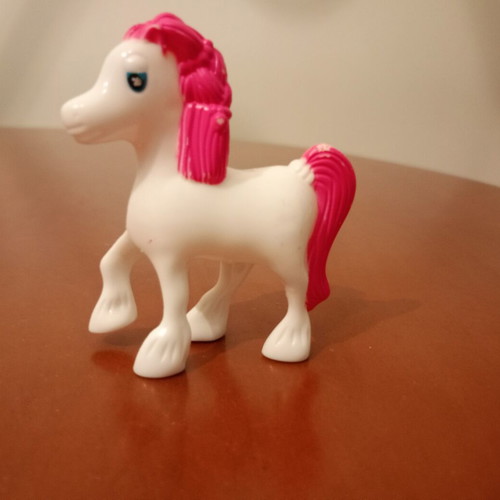 Horse Figure used, white with pink mane and blue eyes