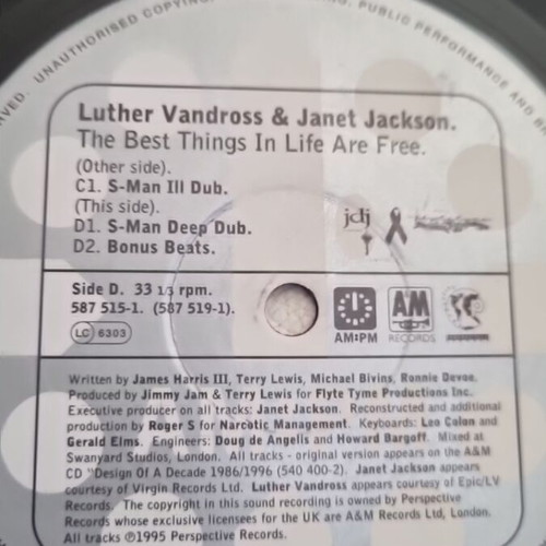 Vinyl Luther Vandross & Janet Jackson used