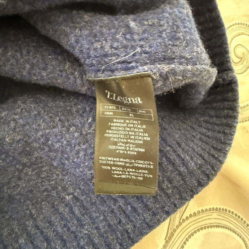 Zegna pullover used, 100% wool, size S/M, blue