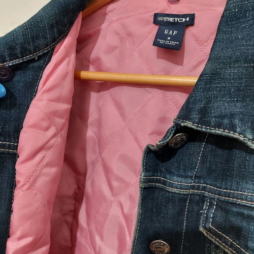 GAP denim jacket used, size S, blue with lining