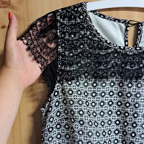 Cocktail dress Atmosphere new, black and white with lace bust