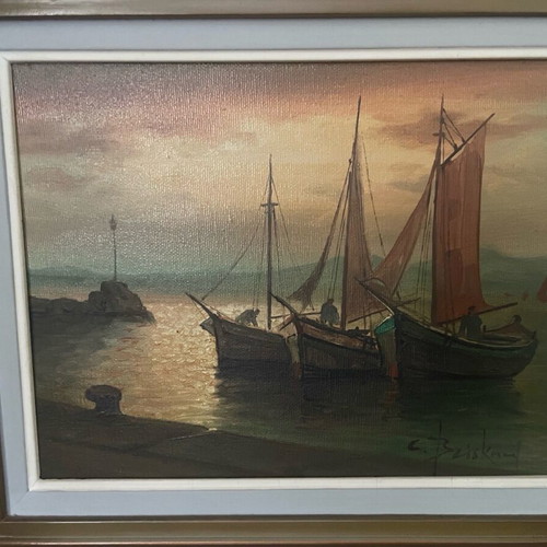 Authentic medium-sized oil painting like new