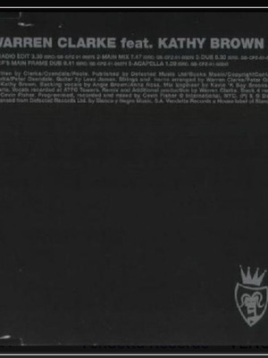 Warren Clarke feat. Kathy Brown Over You CD new, electronic