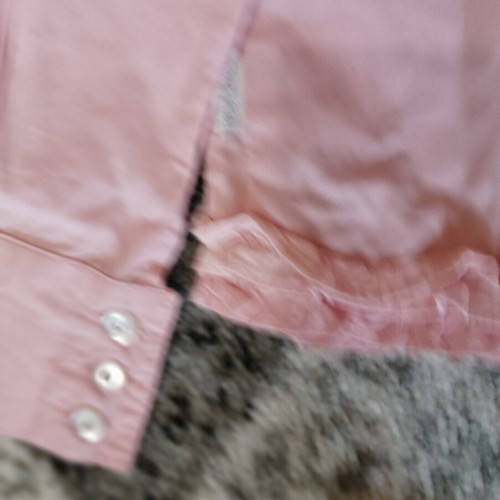 Pom Pom pink shirt and white skirt set like new