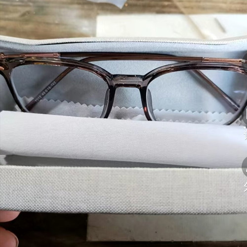 Myopia glasses frame new, brown, with case