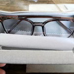 Myopia glasses frame new, brown, with case