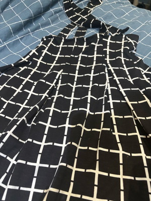 Pink Woman checked skirt used with removable straps size M