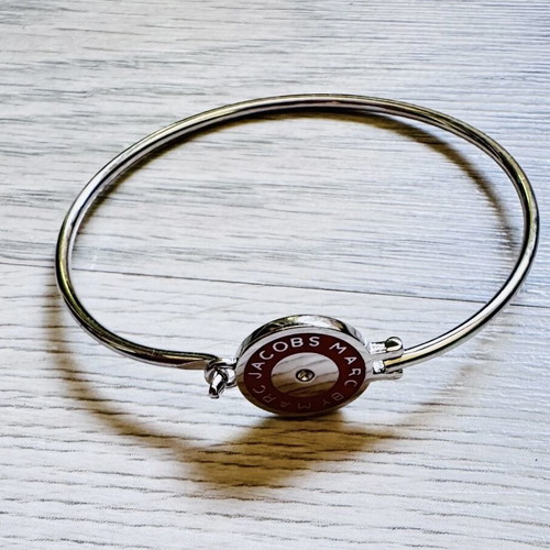 Marc by Marc Jacobs silver pink hinge bracelet