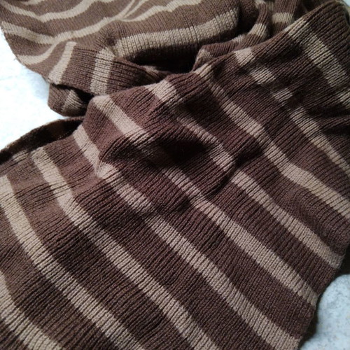 Brown striped scarf like new