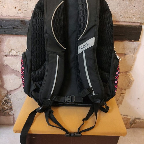 Polo Extenic Glow school backpack for middle and high school black-pink like new