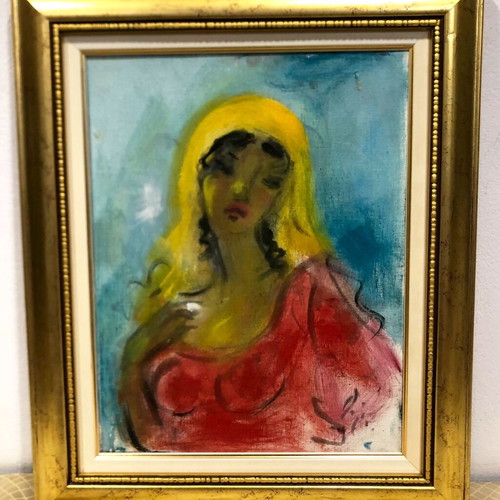 Doris oil painting by Michail Papageorgiou used, 50x60 cm with frame