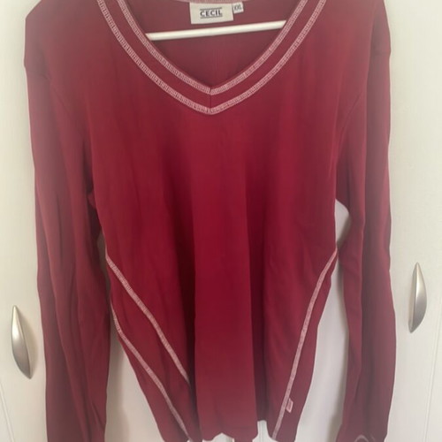 Women's burgundy blouse like new XXL