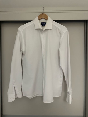 Λευκό αντρικό πουκάμισο Zara XXL στενή εφαρμογή σε πολύ καλή κατάσταση