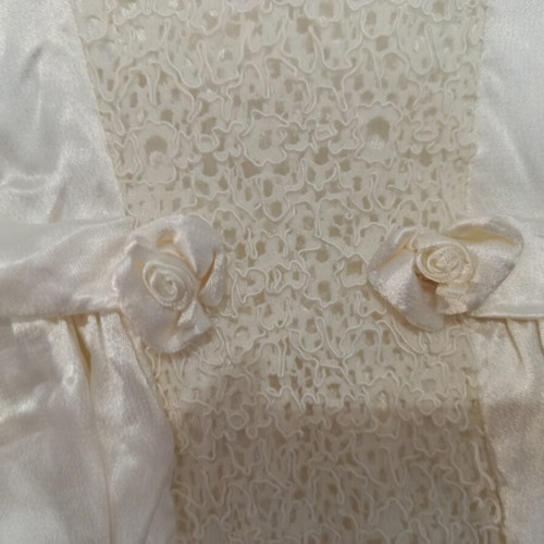 Palatino satin children's dress like new, white/beige size 110