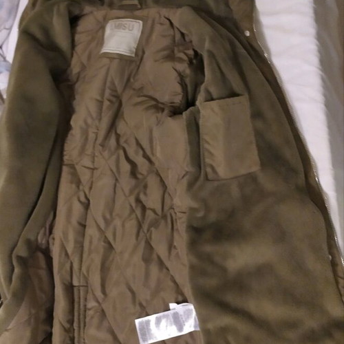 Hooded jacket size 34 like new, khaki