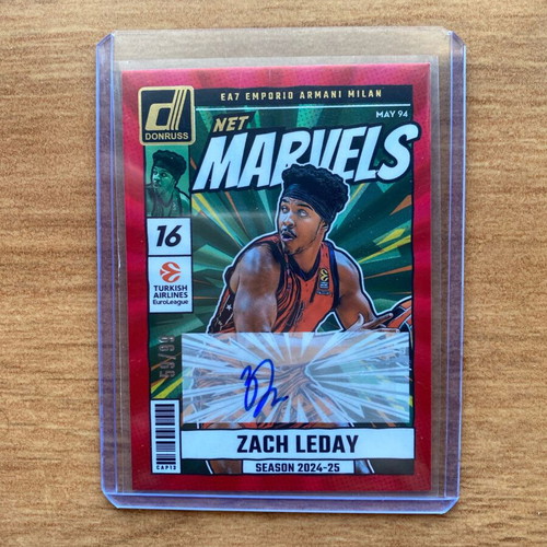 Zach Leday Red Laser Auto Panini Donruss 2024-25 new