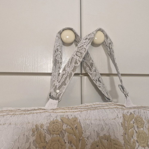 Beach bag new with lace and embroidery, white handbag